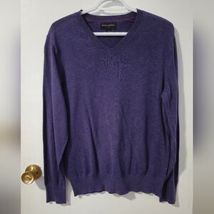 Banana Republic Purple V-Neck Sweater